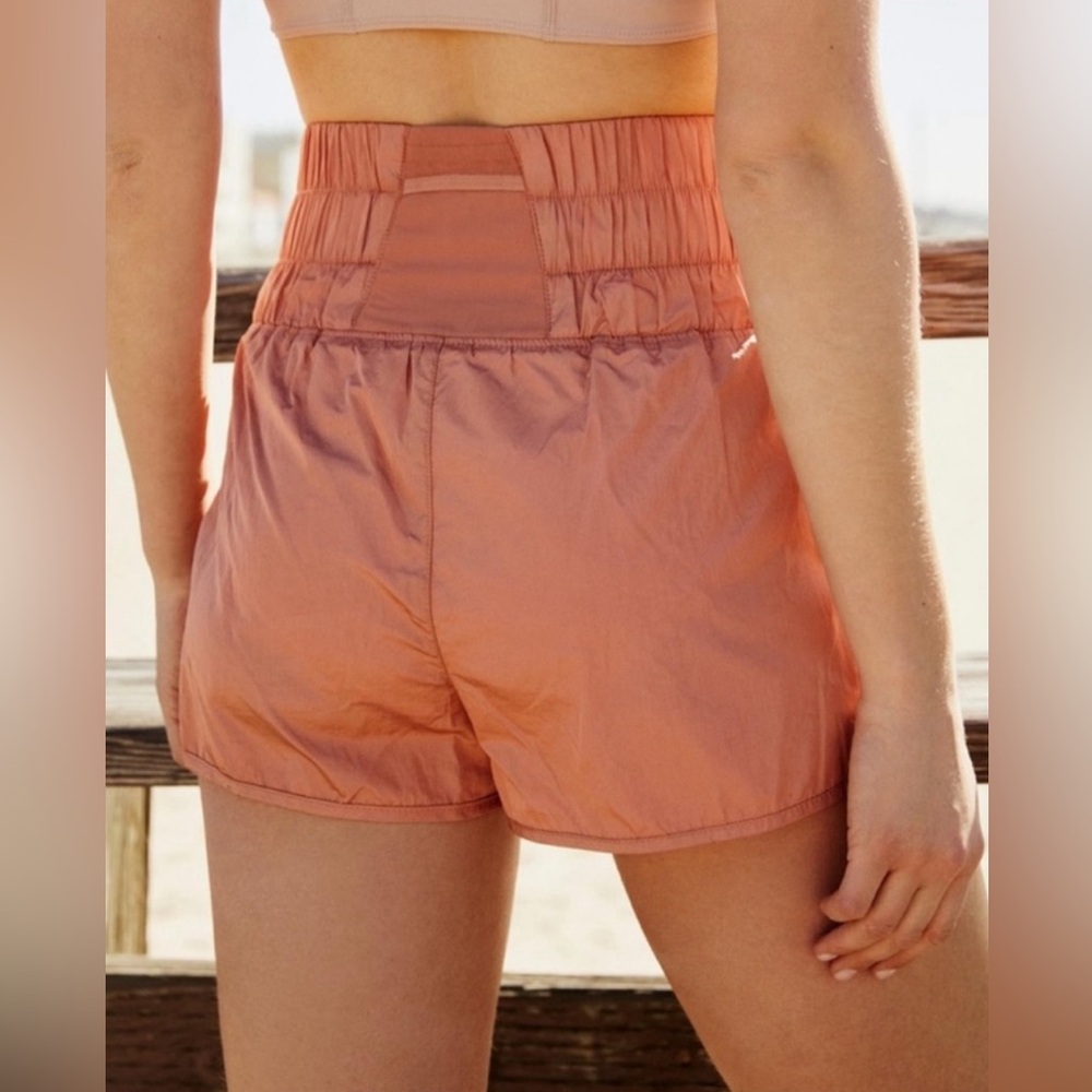Free People Way Home Shorts in Brushed Apricot - Picture 2 of 8